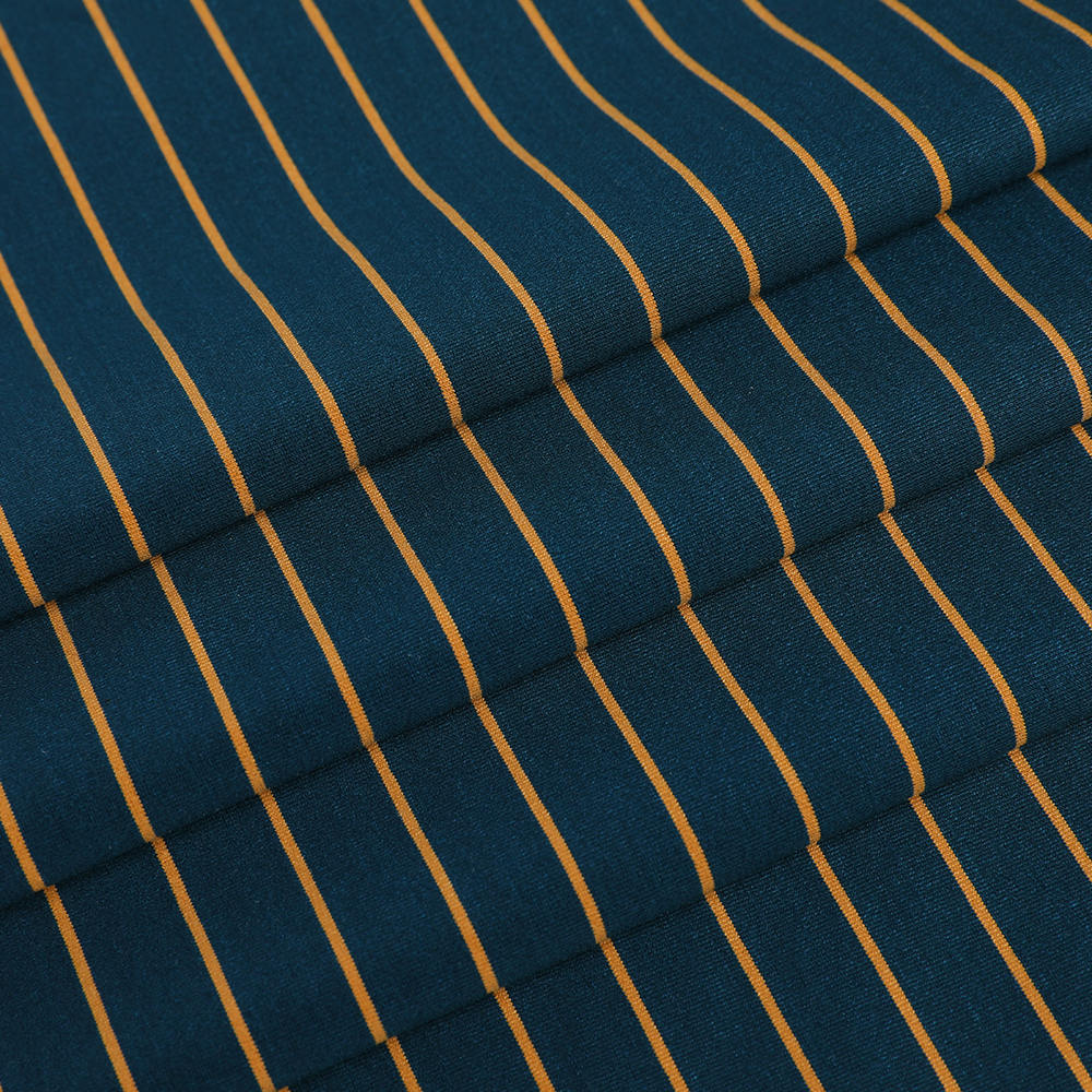 Spandex Jersey Camisa de algodão macio de algodão macia de seda listrada Spandex Jersey Camisa de algodão macio de algodão macia de seda listrada